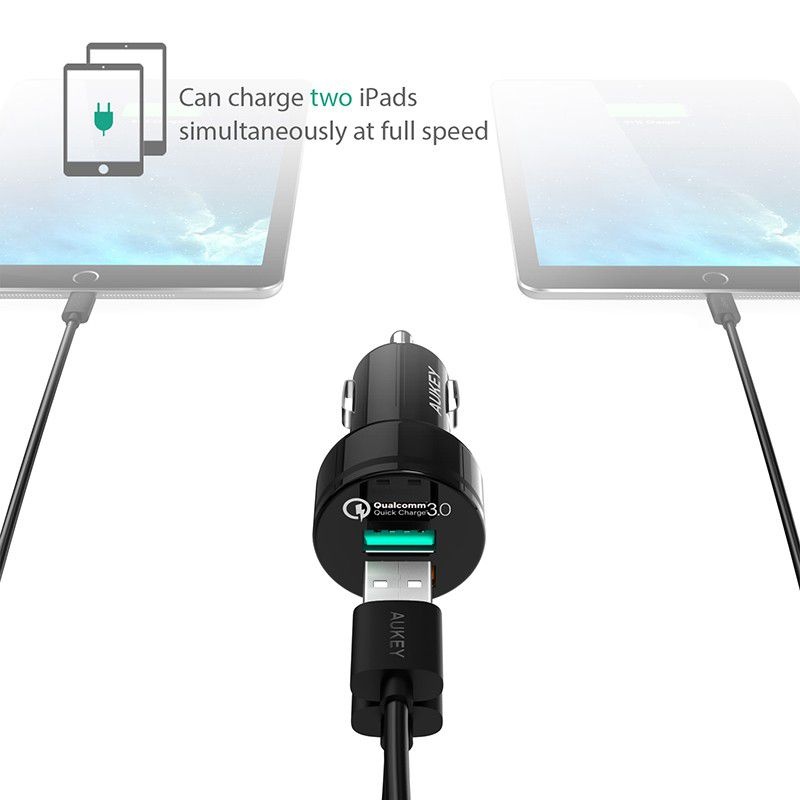 Bộ sạc nhanh trên Ôtô Aukey CC-T7
