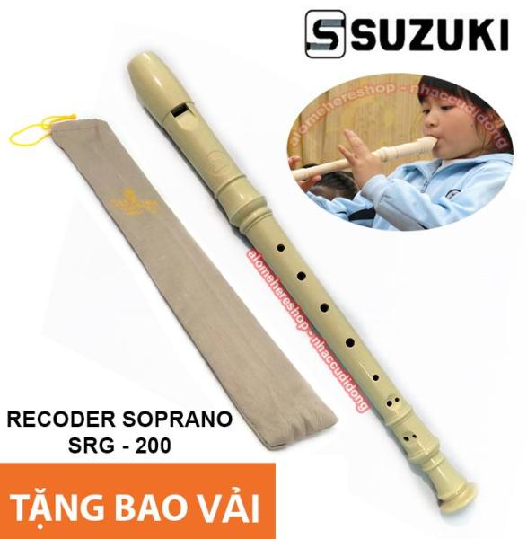 Sáo Suzuki Recorder Soprano SRG-405 key G (Đen)