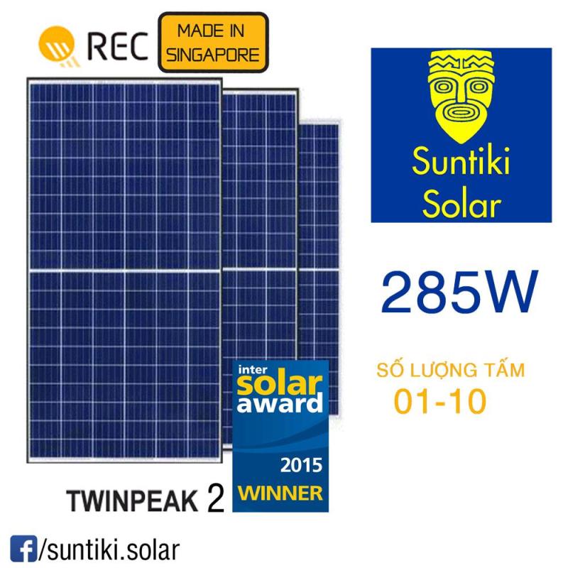 Bảng giá Tấm pin năng lượng mặt trời REC (Solar Panels) 285W ( 01 ĐẾN 10 TẤM)