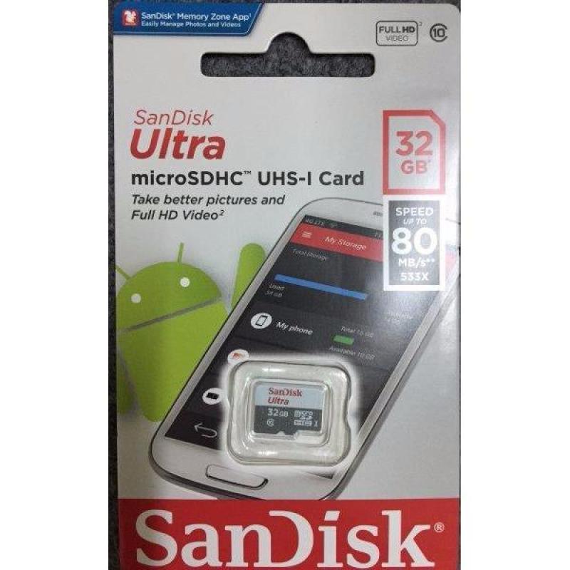 Thẻ nhớ 32GB Sandisk Ultra Micro SDHC (Class 10) 80Mb/s