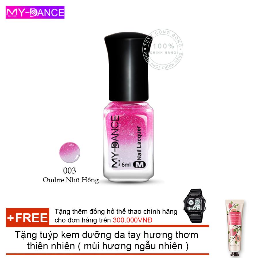 Sơn móng đổi màu cao cấp My - Dance + Tặng tuýp kem dưỡng da tay hương thơm thiên nhiên ( Đơn hàng mỹ phẩm trên 300k tặng thêm 1 đồng hồ thể thao như quảng cáo )