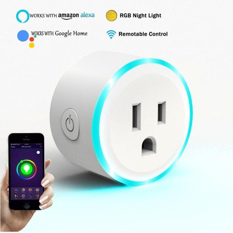 WOND RGB Smart Socket Compatible With for Alexa & for Google Home Plug And Play white