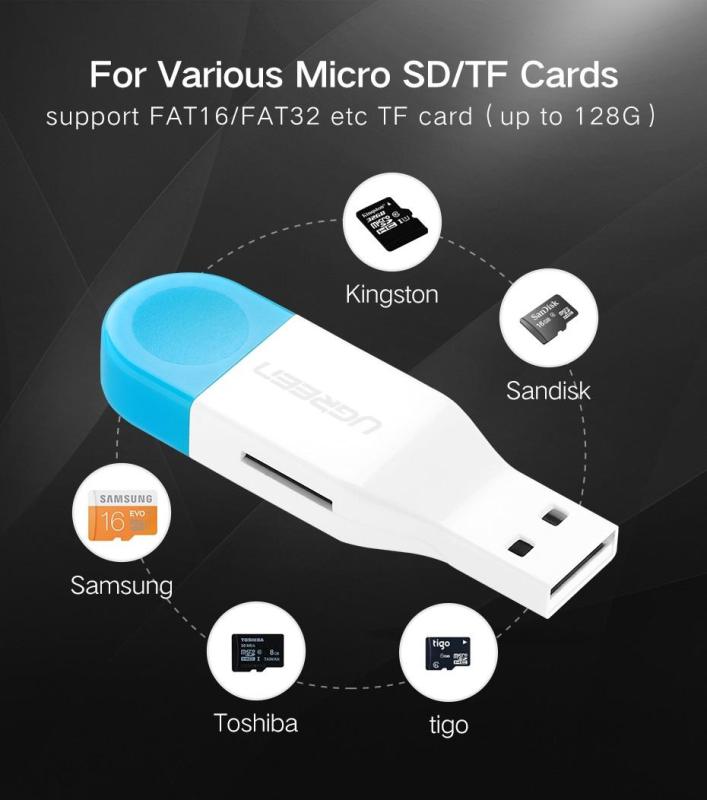 Đầu đọc thẻ TF/Micro-SD 2 cổng USB + OTG tốc độ lên đến 480Mbps UGREEN 30358 - Bảo hành 1 đổi 1