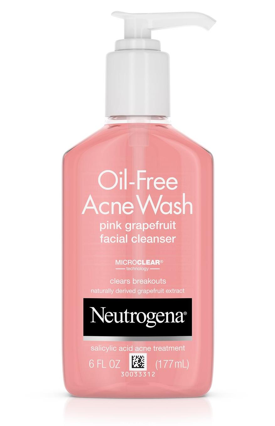 Sữa rửa mặt Neutrogena Oil Free Acne Wash Pink Grapefruit bưởi hồng 177ml dạng gel hồng – Review và Đánh giá sản phẩm