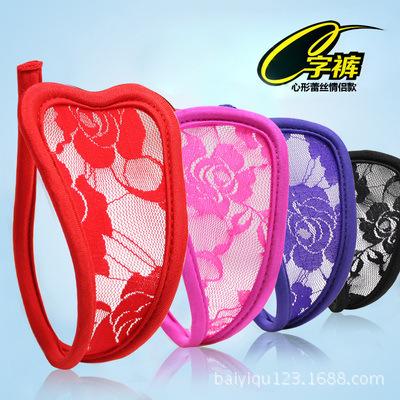 Womens pakaian seksi Renda transparan C pakaian Pria dan wanita C celana Terlihat T celana Pabrik grosir Floral