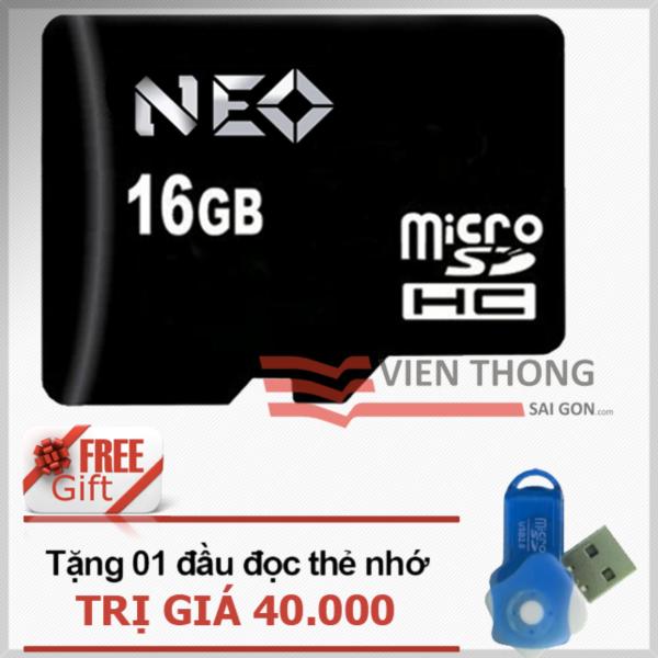 Thẻ nhớ 16GB NEO micro SDHC -  Tặng đầu đọc micro PT