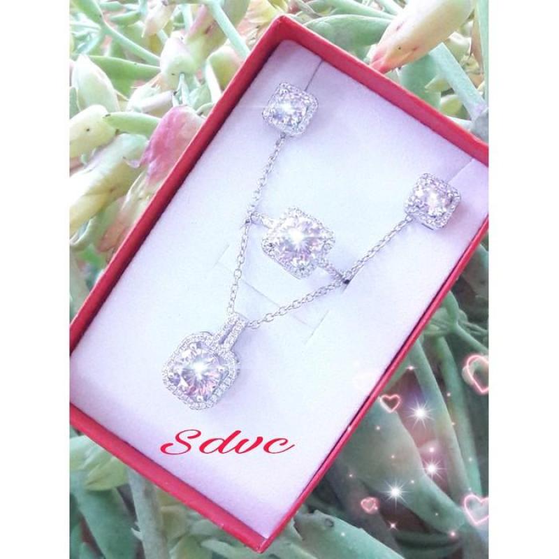Bộ Trang Sức Đá Vuông