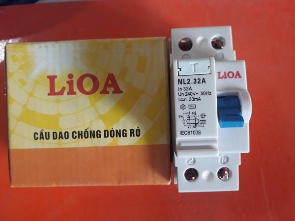 Aptomat chống giật Lioa 32A dòng rò 30 mA (cầu dao chống dòng rò)