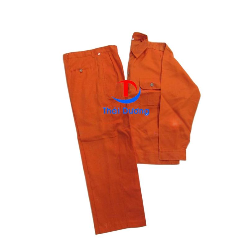Bộ quần áo bảo hộ lao động Kaki ngành điện Cam size 6 (M)