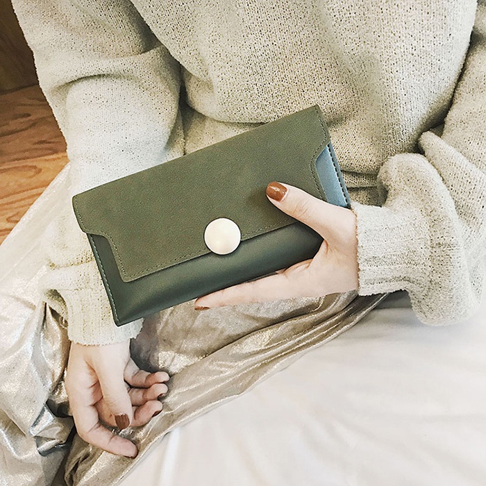 Ví nữ cầm tay khóa tròn 