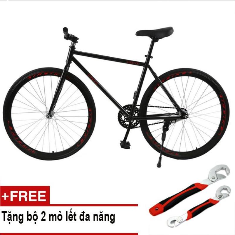 Phân phối Xe đạp Fixed Gear Air Bike MK78 (đen) + Tặng bộ 2 mỏ lết đa năng