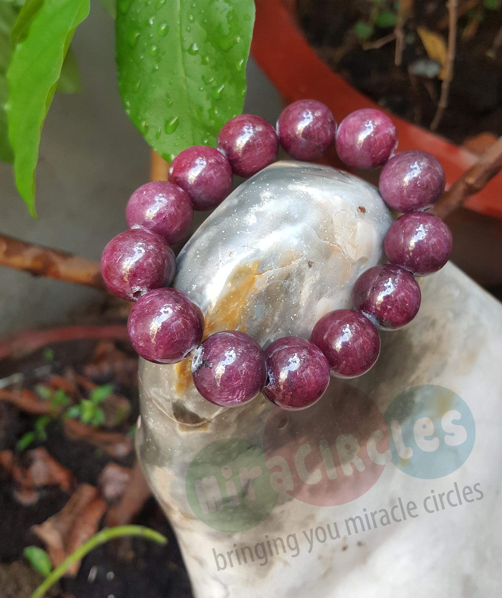 Vòng tay ruby thiên nhiên (Hồng ngọc) MiraCircles