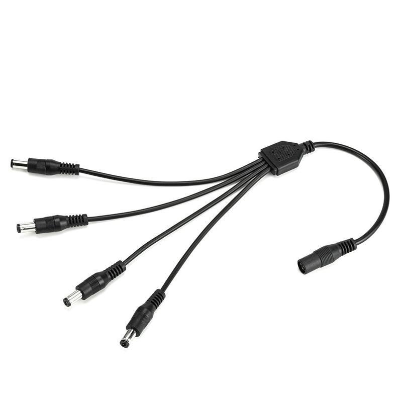 Dc 1 To 4 Power Splitter Adapter Cable Pigtail For Cctv Camera Source · DC Power