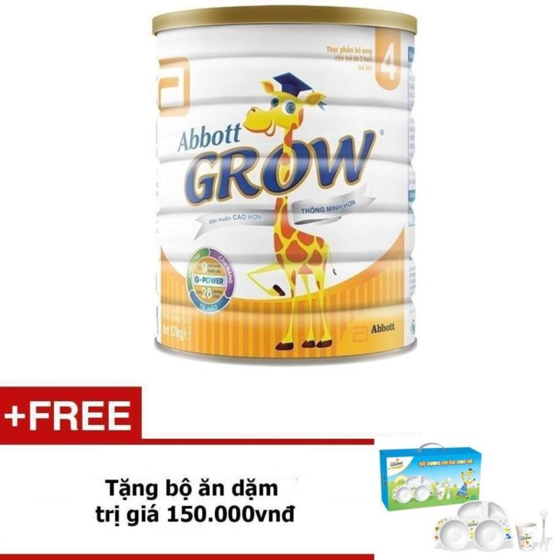 Sữa bột Abbott Grow 4 G-Power Hương Vani 1.7kg + Tặng bộ dụng cụ ăn dặm cho bé trị giá 150.000vnđ