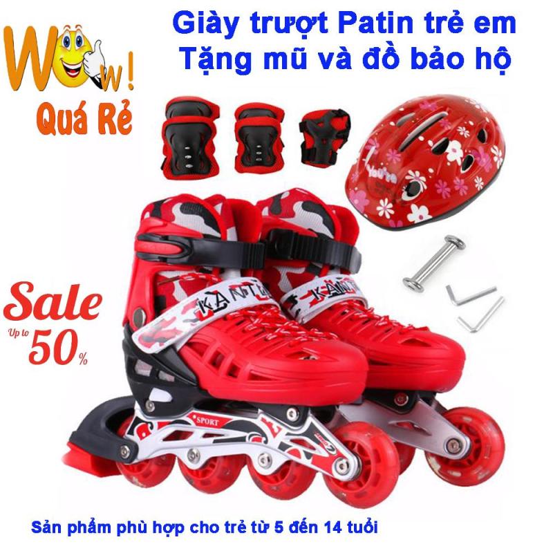 Phân phối Dat Mua Giay Patin Tren Mang, Giày Trượt Patin Trẻ Em Cao Cấp Mẫu Mới PT-084 ( Tặng Kèm Bộ Bảo Vệ Tay Chân Và Mũ Bảo Hiểm ), Shop Giày Trượt Patin Trẻ Em | Uy Tín - Giảm Siêu Sốc Đến 50%