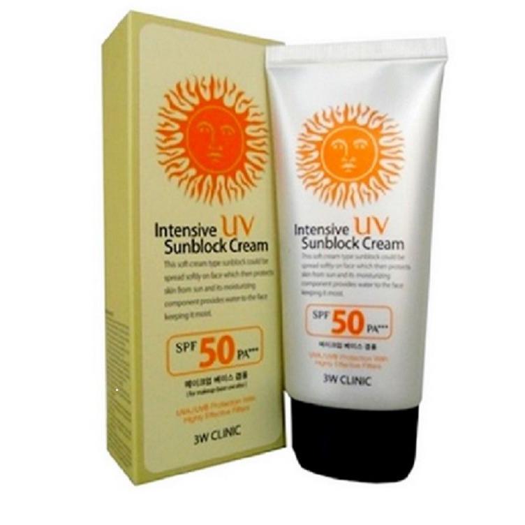 Kem chống nắng 3W Clinic Intensive Sunblock cream 70ml (hộp mặt trời đỏ)