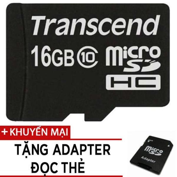 Thẻ nhớ Transcend 16Gb Premium bảo hành trọn đời tặng adapter đọc thẻ