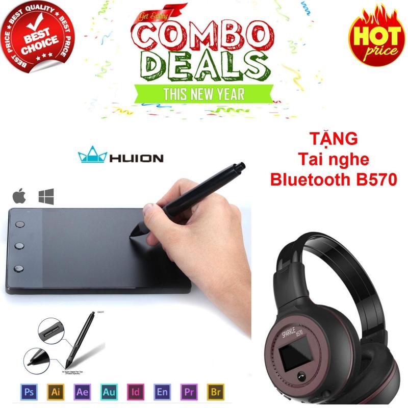 Bảng giá Bảng vẽ Huion H420 - Hàng nhập khẩu + TẶNG tai nghe Bluetooth B570 chất lượng cao Phong Vũ