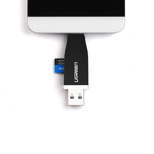 Đầu đọc thẻ nhớ 2 in 1 USB 3.0 + USB Type-C Card Reader Ugreen 30359 2