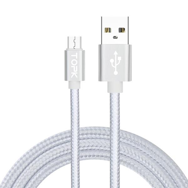 Kualitas Bagus 1.5 M USB Kabel Data Sinkronisasi Pengisian Kabel Anda Samsung Xiaomi Huawei Android Grey-Internasional