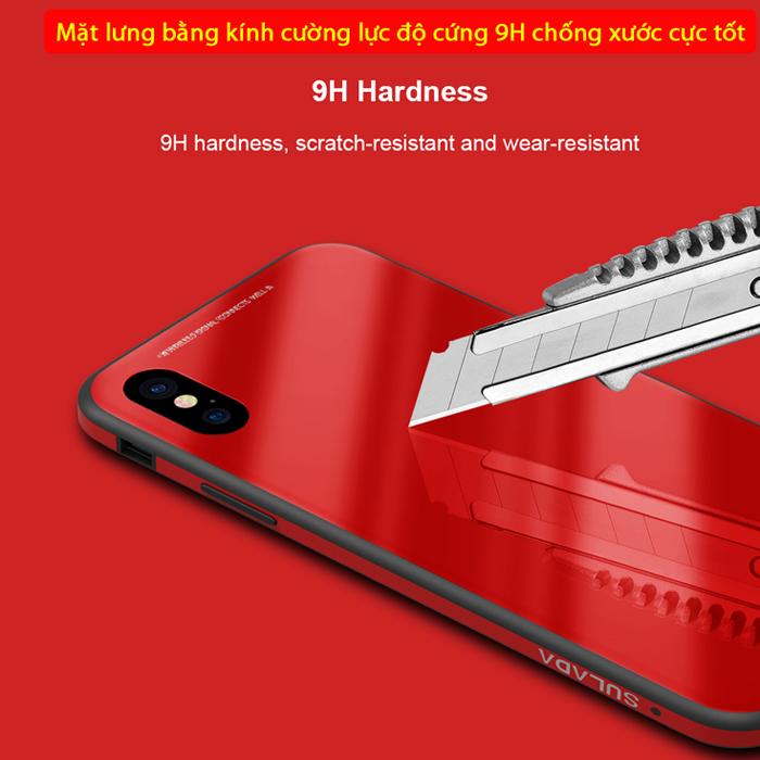 Ốp lưng Iphone X / Iphone 10 Sulada Glass 9H Metal tuyệt đẹp 2