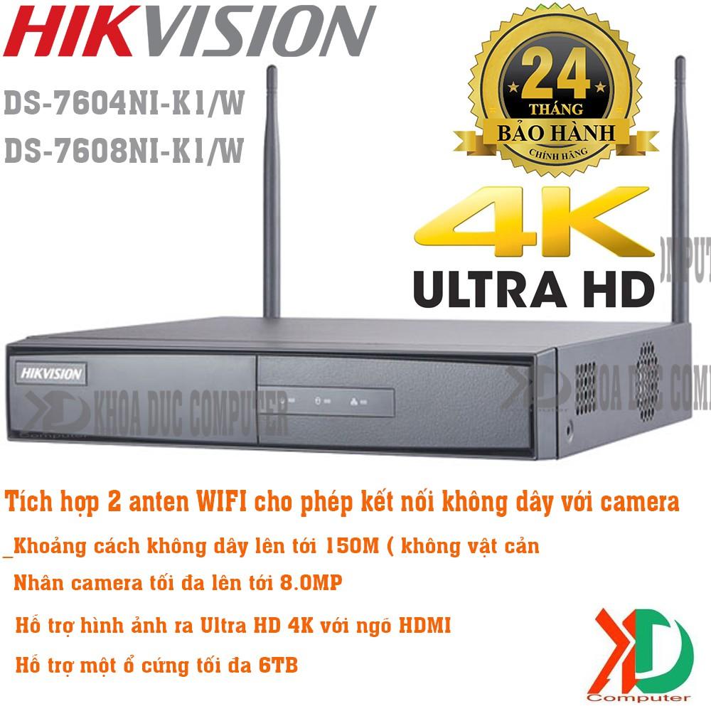 Đầu Ghi Hình Camera IP Không Dây 5.0MP HIKVISION DS-7608NI-K1/W 8 Kênh không dây