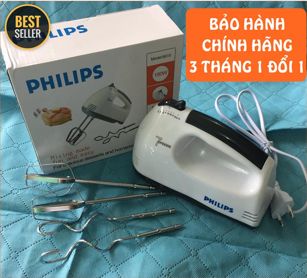 Máy đánh trứng cầm tay 7 tốc độ 180W (Trắng) - Hàng nhập khẩu
