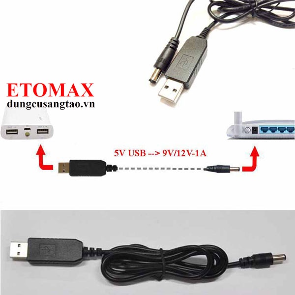 Cáp chuyển điện áp từ 5v sang 12v