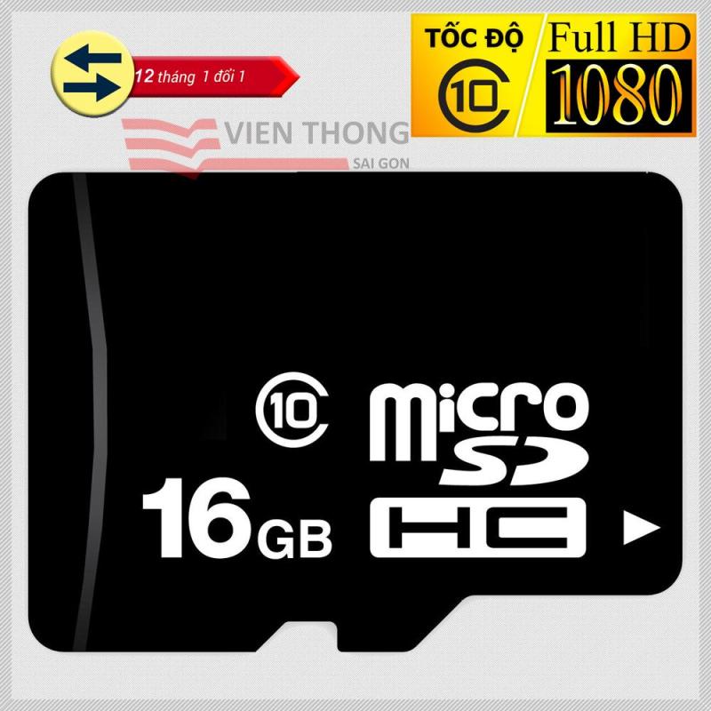 Thẻ nhớ 16GB Micro SDHC  class 10 - Bảo hành đổi mới : 1 đổi 1