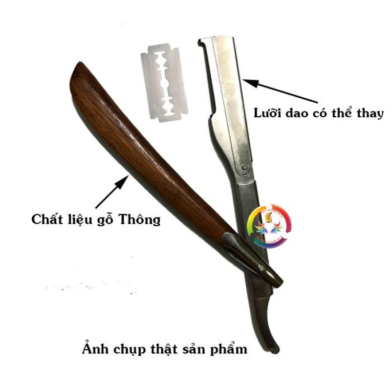 Dao cạo mặt cán gỗ nhập khẩu