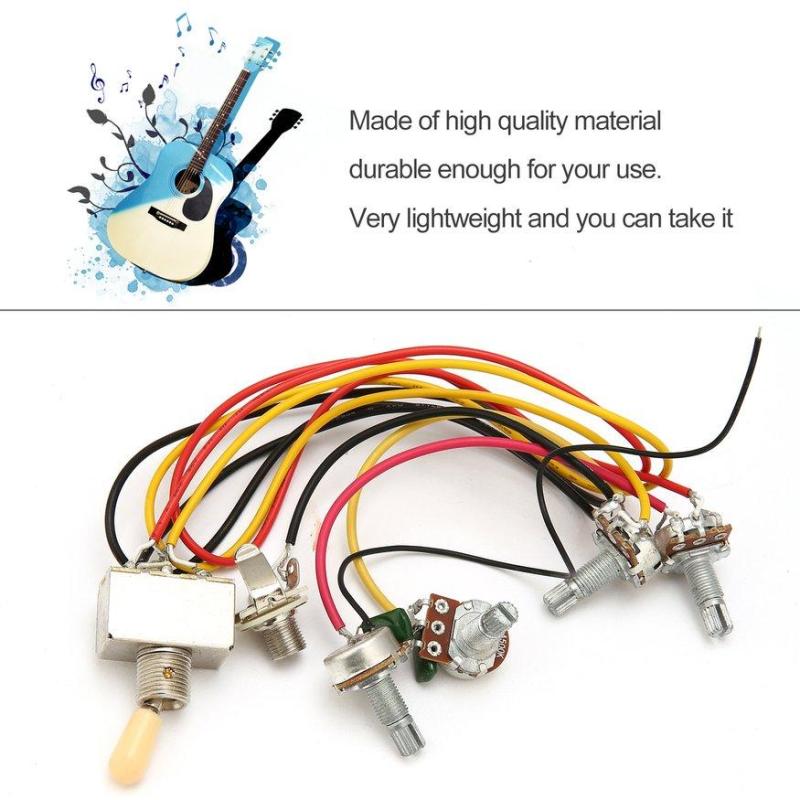 WARM 1 Full Set LP SG Electric Guitar Pickup Wiring Harness Potentiometers Kit