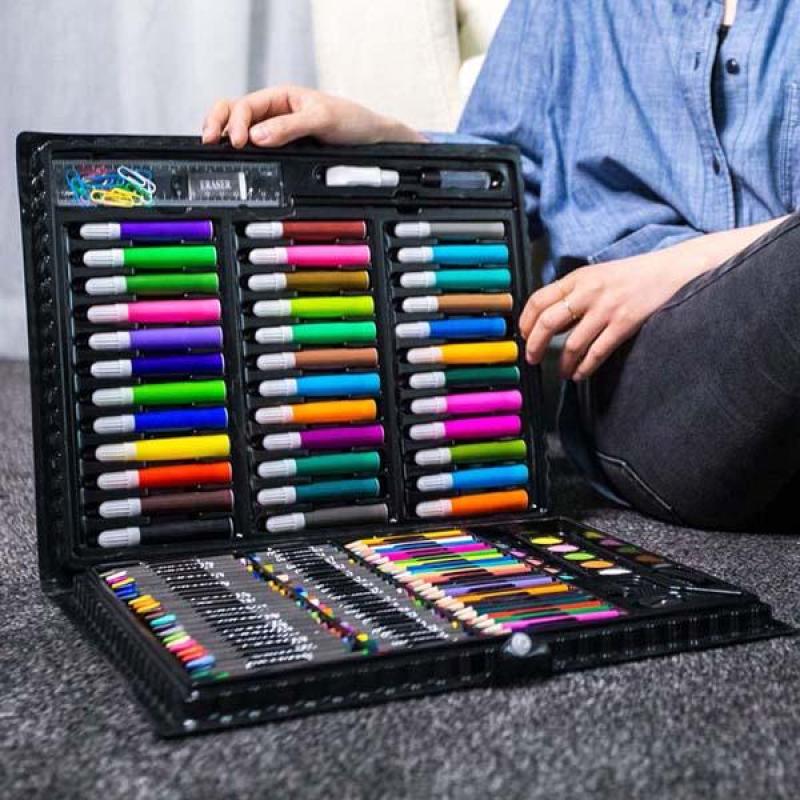 Set hộp bút màu 150 chi tiết cho bé thỏa sức sáng tạo
