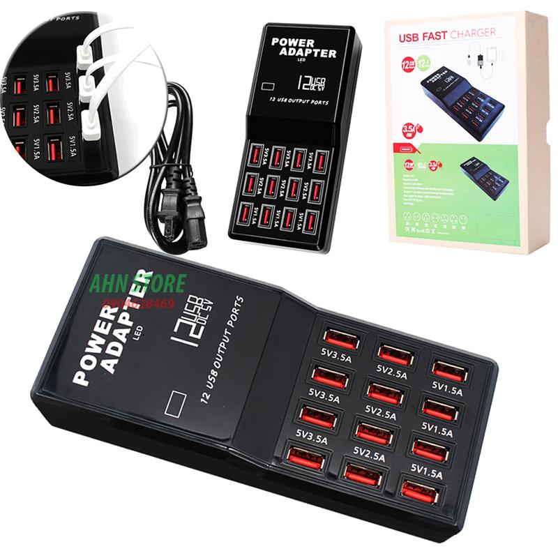 Ổ cắm sạc USB Chuyên dụng 12 cổng sạc siêu nhanh 5V / 12A