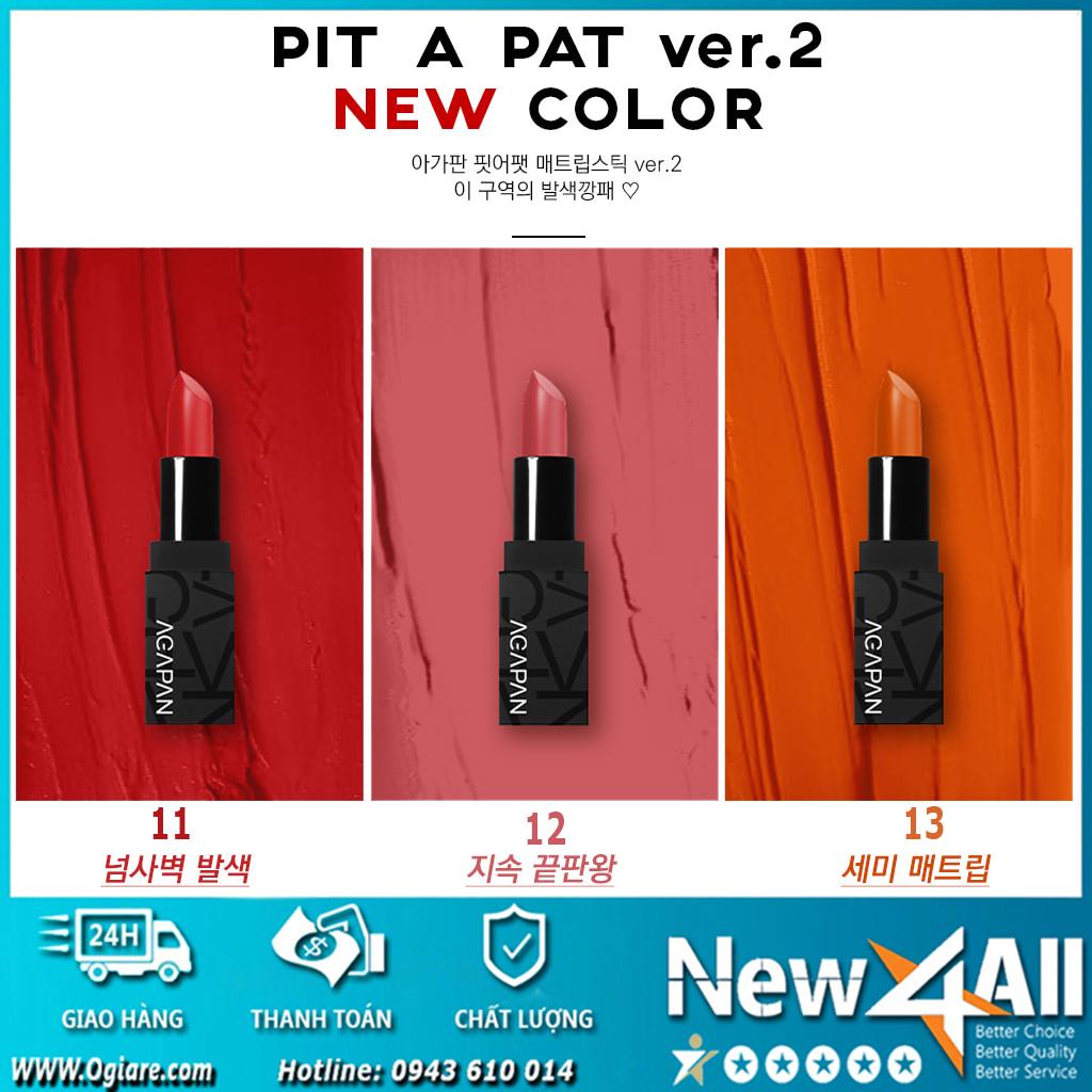 AGAPAN Pitapat Matte Lipstick Ver.2 mới nhất 2017, phân phối bởi New4all(Tp.HCM)