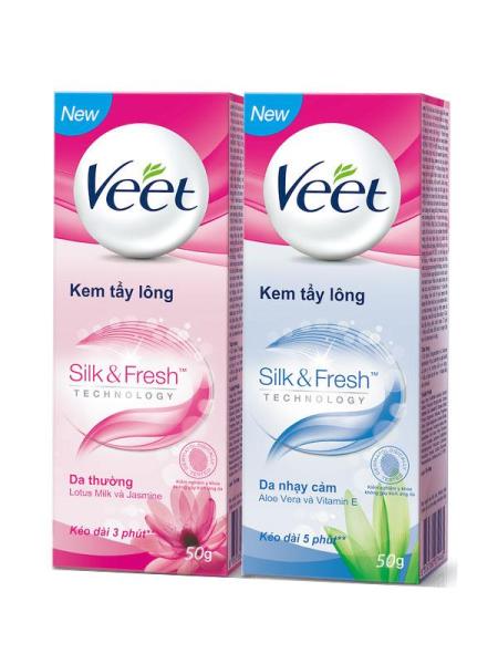 Kem tẩy lông Veet Silk Fresh 25gram - Dùng cho da nhạy cảm cao cấp