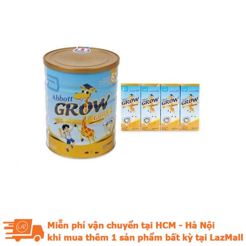 Bộ sữa bột Abbott Grow Gold 6+ Hương Vani 900G + 4 hộp sữa Abbott Grow gold Hương Vani 180ml