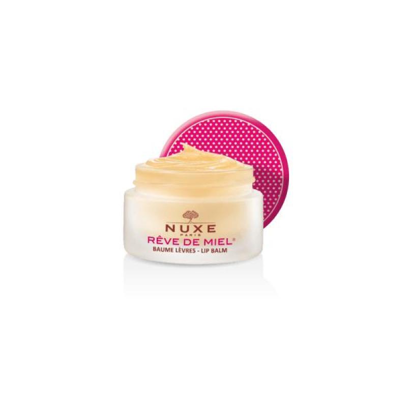 Son dưỡng môi NUXE REVE DE MIEL LIP BALM dạng hủ 15G (hũ màu hồng) cao cấp