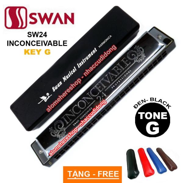 Kèn harmonica tremolo Swan Inconceivable SW24 Key G (Đen)