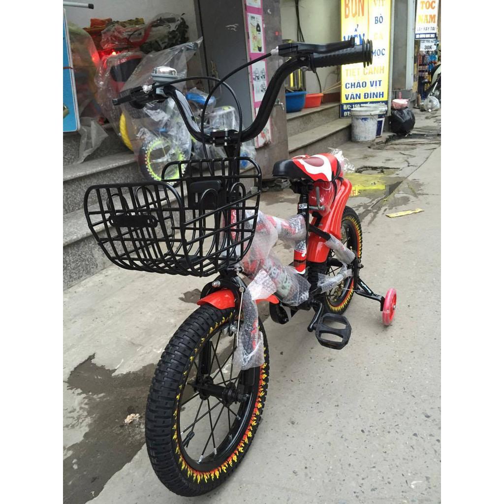 Xe Đạp Trẻ Em 12 in Yên Đệm Bình Nước Đủ Màu (Chưa lắp )