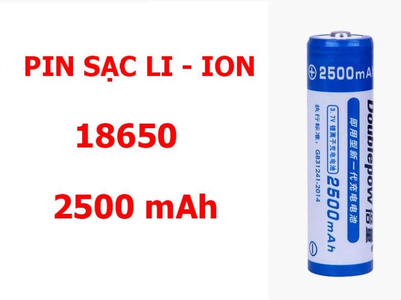 Bảng giá Pin 18650 Doublepow 2500mAh dung lượng thực ( 1 viên)