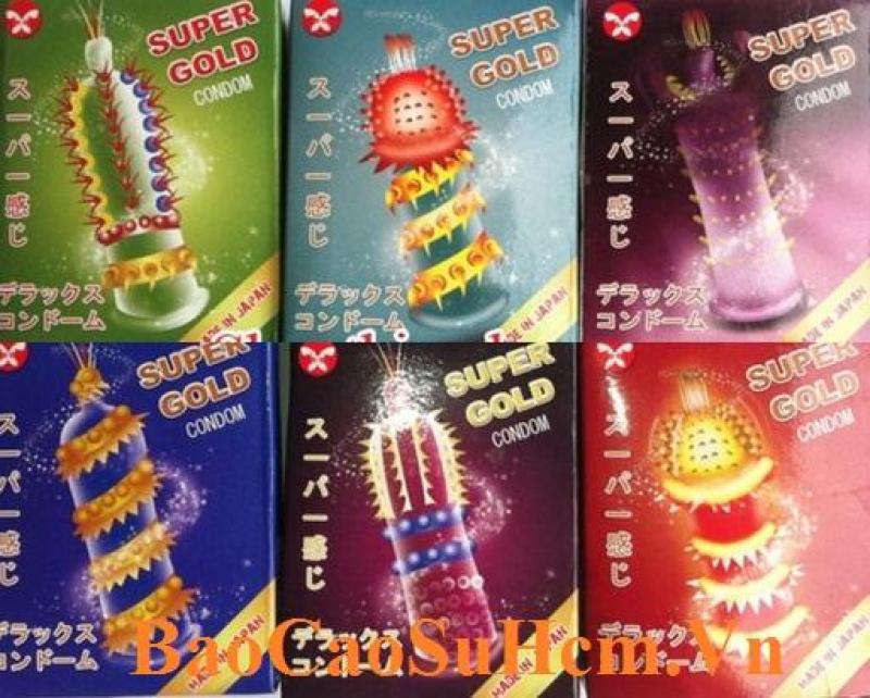 Bộ 3 Bao cao su super gold đầu Gai