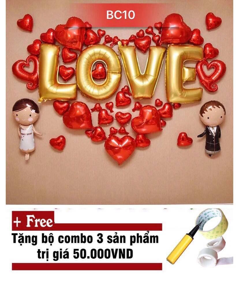 Set bóng cưới trang trí phòng tân hôn bc10