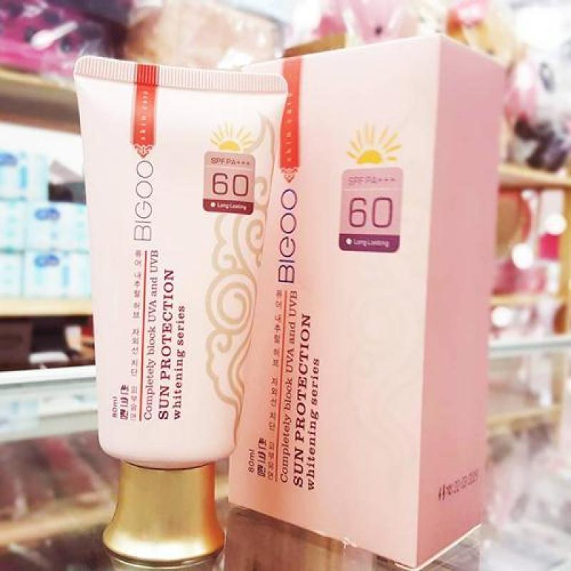 Kem nền chống nắng kháng khuẩn BIGOO Sun Protection SPF60 Hàn Quốc 80ml nhập khẩu