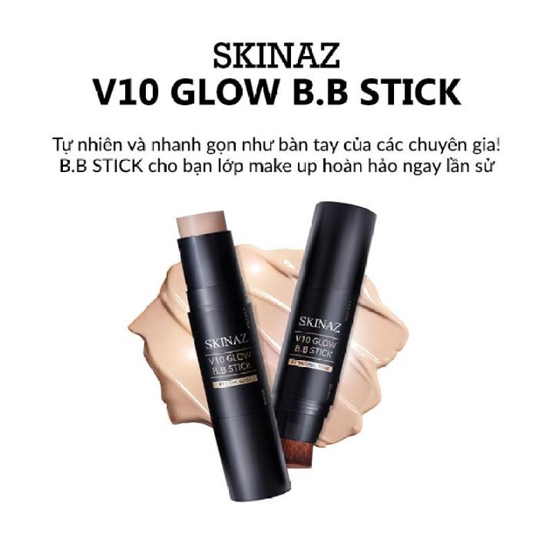 Kem nền kết hợp cọ trang điểm - V10 Glow B.B Stick Skinaz nhập khẩu
