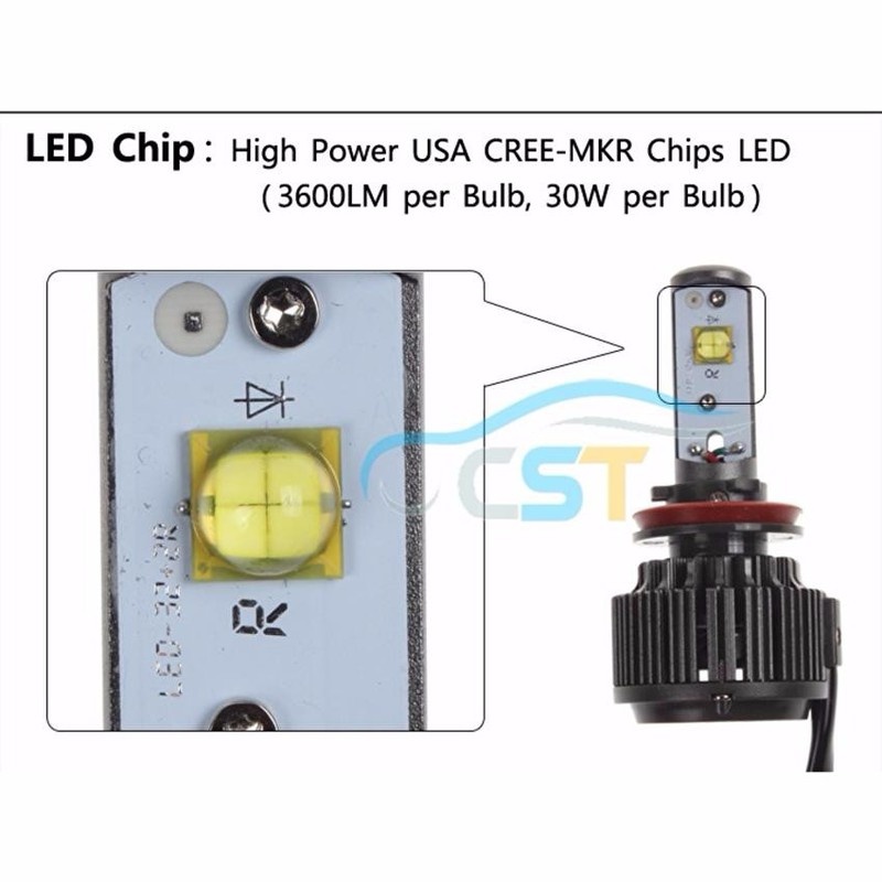 Đèn Fa-cos Led-16 gắn xe máy , 2 led trắng-2 led vàng 2