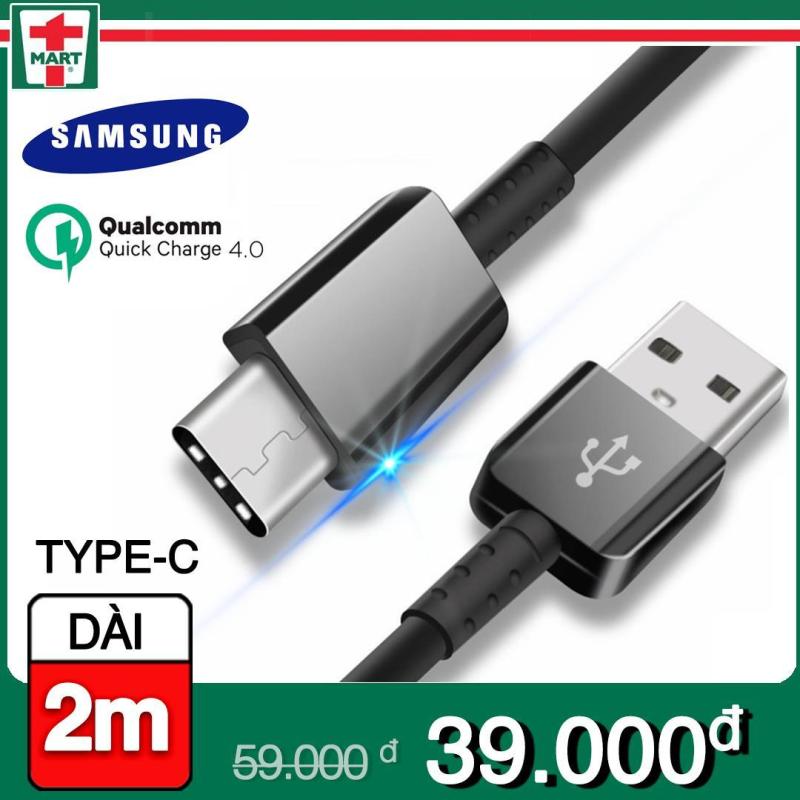 [DÀI 2M] Dây sạc USB Type C hỗ trợ sạc nhanh Qualcomm Quick Charge cho Samsung Galaxy Note 8/ S8/ S8 Plus 9/ 9 Plus và các máy có cổng Type-C - Hàng Samsung Việt Nam