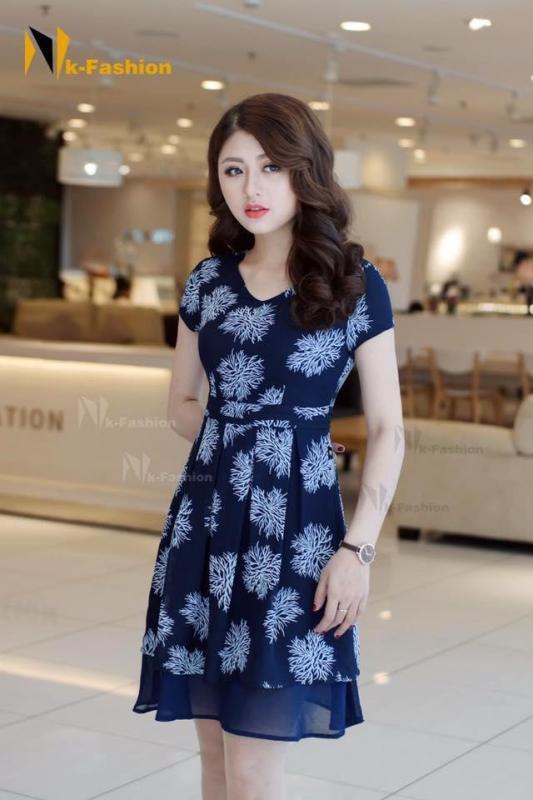 Nơi bán Đầm xòe 2 lớp xếp ly eo cao cấp V56