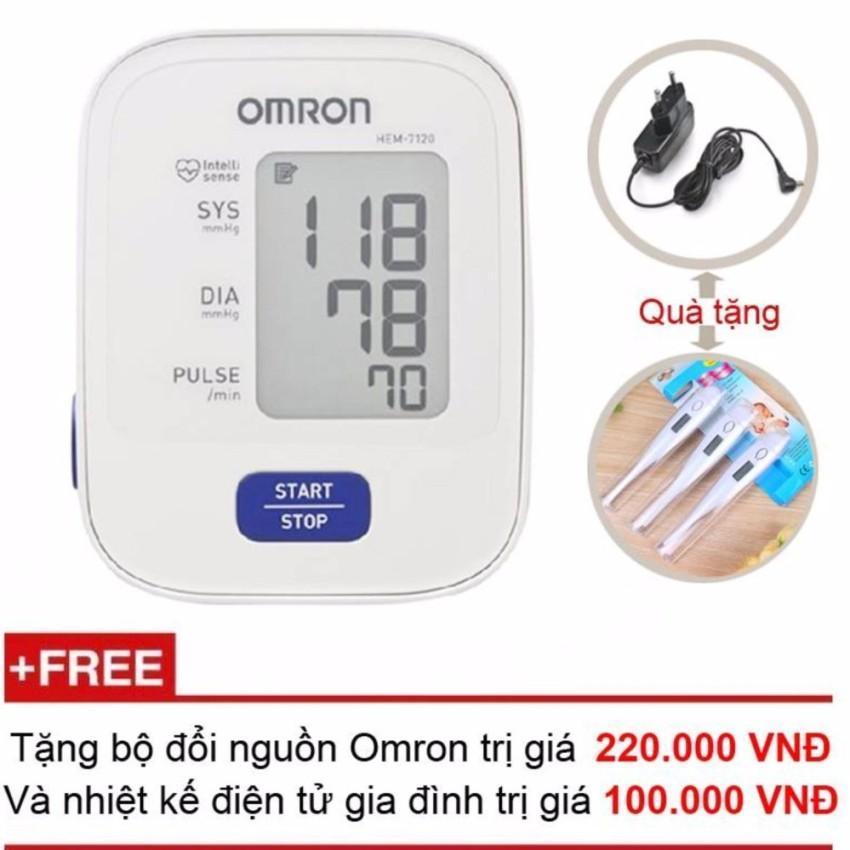 Máy Đo Huyết Áp Bắp Tay Omron Hem-7120 + Tặng Bộ Đổi Nguồn Và Nhiệt