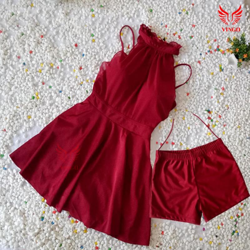 Nơi bán Bikini cổ yếm dáng váy xoè gợi cảm quyến rũ Vingo