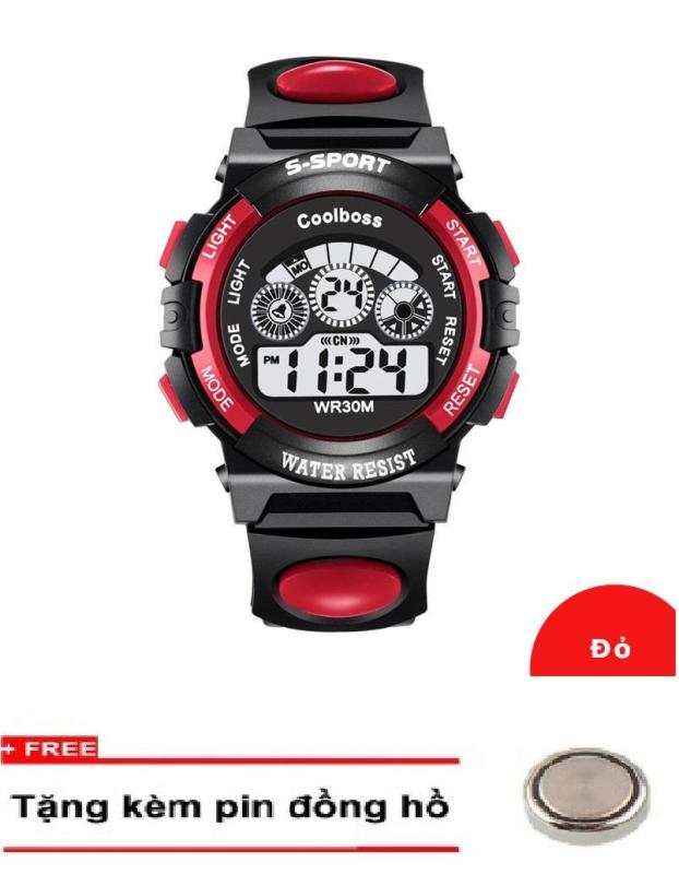 Nơi bán Đồng hồ trẻ em GOLDTIME Coolboss 0119 Đỏ + Km 1 pin đồng hồ